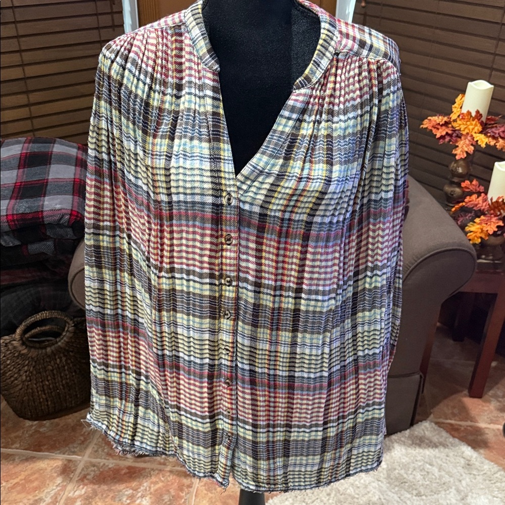Free People Multicolor Plaid